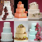 Разно-цветовые свадебные торты в тон свадебных торжеств