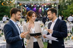 Подготовка к празднику, организаторы в работе Подготовка к празднику, организаторы в работе