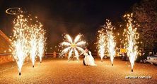 Пиротехнические фонтаны на свадьбе в Киеве
