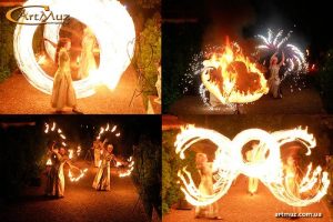 Вогняні шоу (fire show) на свято весілля, корпоратив, ювілей, дитяче день народження, заходи в Києві, Україні 