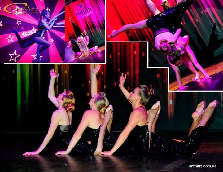 Акробатичне тріо "Triblond", повітряні гімнастки на кільцях, полотнах в Києві