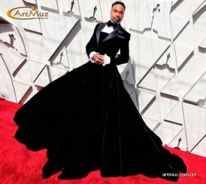 Яркий ведущий 91-й премии Оскар 2019 американский актер Билли Портер в платье-смокинге