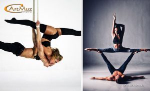 Duo Kate&Vasya - дуэт воздушных гимнастов, акробатов г. Житомир на праздники, мероприятия в Киеве, Украине