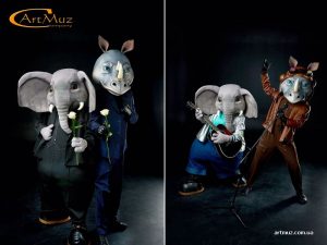 Кукольный дуэт Bad Boys (Слон и Носорог) г. Полтава на детские дни рождения, мероприятия в Киеве, по Украине