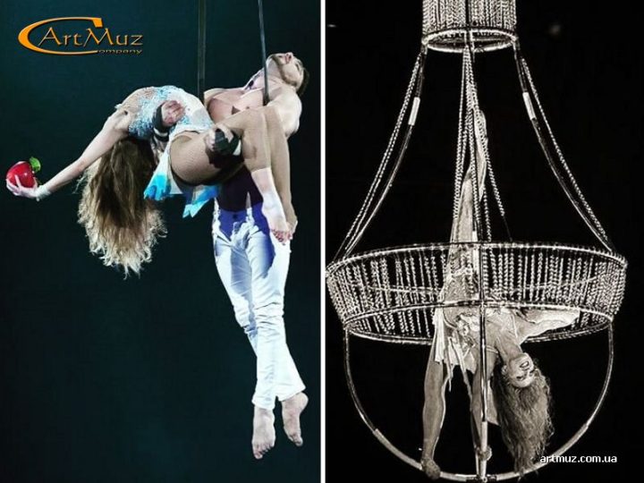 "Duo A & J" - дует повітряних гімнастів (ремені, полотна, кільце, люстра) на свята, бізнес-заходи в Києві, по Україні