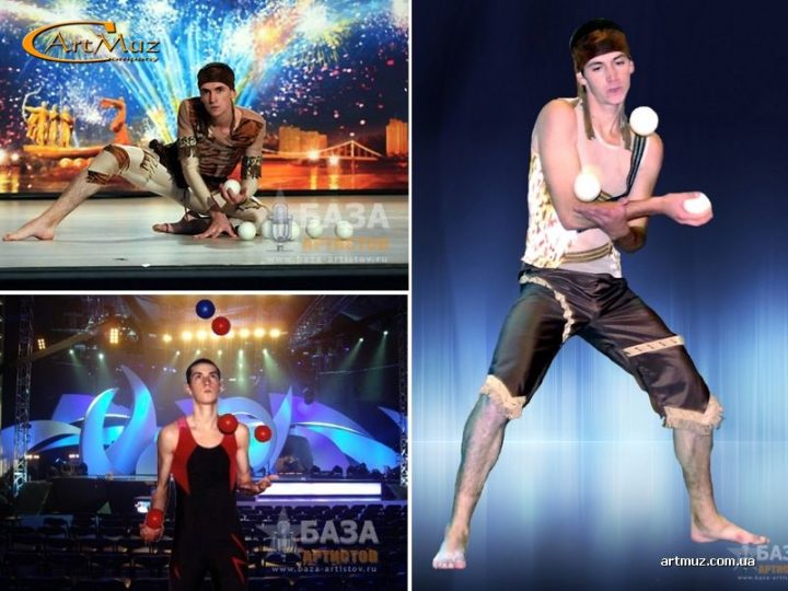 Юрій Нестеров - жонглер-акробат з Донецька на корпоративні, приватні свята по Україні