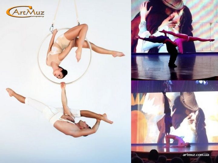 Duo Dream - повітряний обруч (aerial hoop) акробатичне Adagio на заходи, корпоративи в Києві, Україні